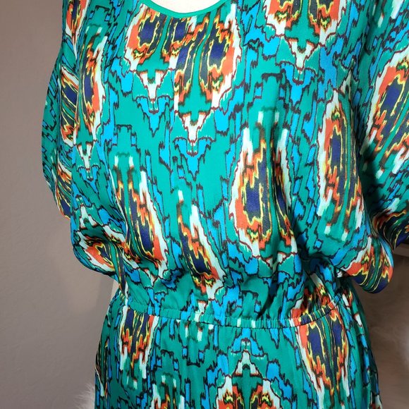 Collective concepts l Teal Cold-shoulder Dress XS - Picture 3 of 7